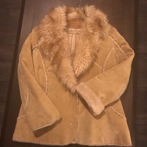 Guess  Suede Jacket Coat Sz Lg fits like MEDIUM